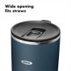 imageOXO Strive 16oz Insulated Tumbler with Sliding Lid  AquamarineDark Cobalt