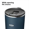 imageOXO Strive 16oz Insulated Tumbler with Sliding Lid  AquamarineDark Cobalt