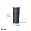 imageOXO Strive 16oz Insulated Tumbler with Sliding Lid  AquamarineDark Cobalt