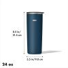 imageOXO Strive 16oz Insulated Tumbler with Sliding Lid  AquamarineDark Cobalt