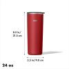 imageOXO Strive 16oz Insulated Tumbler with Sliding Lid  AquamarineGarnet
