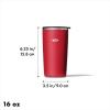 imageOXO Strive 16oz Insulated Tumbler with Sliding Lid  AquamarineGarnet