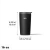 imageOXO Strive 16oz Insulated Tumbler with Sliding Lid  AquamarineOnyx