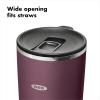 imageOXO Strive 16oz Insulated Tumbler with Sliding Lid  AquamarinePurple Garnet