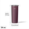 imageOXO Strive 16oz Insulated Tumbler with Sliding Lid  AquamarinePurple Garnet