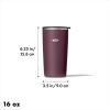 imageOXO Strive 16oz Insulated Tumbler with Sliding Lid  AquamarinePurple Garnet