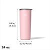imageOXO Strive 16oz Insulated Tumbler with Sliding Lid  AquamarineRose Quartz