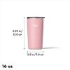 imageOXO Strive 16oz Insulated Tumbler with Sliding Lid  AquamarineRose Quartz