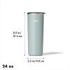 imageOXO Strive 16oz Insulated Tumbler with Sliding Lid  AquamarineSlate