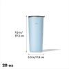 imageOXO Strive 16oz Insulated Tumbler with Sliding Lid  AquamarineTopaz Blue