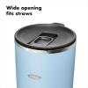 imageOXO Strive 16oz Insulated Tumbler with Sliding Lid  AquamarineTopaz Blue