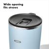 imageOXO Strive 16oz Insulated Tumbler with Sliding Lid  AquamarineTopaz Blue