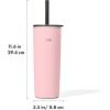 imageOXO Strive 24 Oz Insulated Tumbler with Tumbler Straw Lid  Rose QuartzRose Quartz