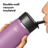 imageOXO Strive 24oz Wide Mouth Water Bottle with Straw Lid  QuartzAmethyst