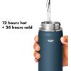 imageOXO Strive 24oz Wide Mouth Water Bottle with Straw Lid  QuartzDark Cobalt