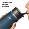 imageOXO Strive 24oz Wide Mouth Water Bottle with Straw Lid  QuartzDark Cobalt
