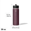 imageOXO Strive 24oz Wide Mouth Water Bottle with Straw Lid  QuartzPurple Garnet