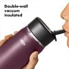 imageOXO Strive 24oz Wide Mouth Water Bottle with Straw Lid  QuartzPurple Garnet