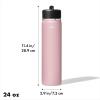 imageOXO Strive 24oz Wide Mouth Water Bottle with Straw Lid  QuartzRose Quartz