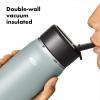 imageOXO Strive 24oz Wide Mouth Water Bottle with Straw Lid  QuartzSlate