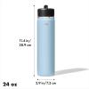 imageOXO Strive 24oz Wide Mouth Water Bottle with Straw Lid  QuartzTopaz Blue