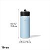 imageOXO Strive 24oz Wide Mouth Water Bottle with Straw Lid  QuartzTopaz Blue