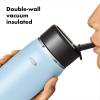 imageOXO Strive 24oz Wide Mouth Water Bottle with Straw Lid  QuartzTopaz Blue
