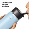 imageOXO Strive 24oz Wide Mouth Water Bottle with Straw Lid  QuartzTopaz Blue