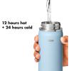 imageOXO Strive 24oz Wide Mouth Water Bottle with Straw Lid  QuartzTopaz Blue