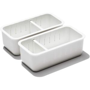 imageOXO Good Grips 4Piece Complete Adjustable Drawer Bin Set with Removable DividersWhite