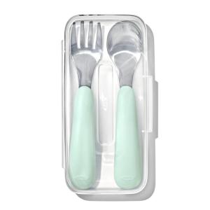 imageOXO Tot OnTheGo Fork and Spoon Set  LilacOpal