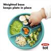imageOXO Tot Silicone Divided Plate TealTeal