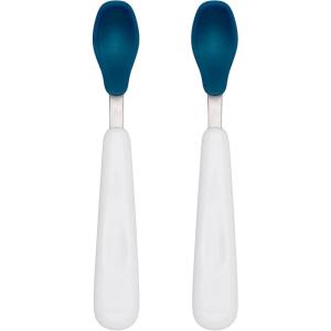 imageOXO Tot Feeding Spoon Set With Soft Silicone TealNavy