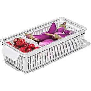 image:imageOXO Good Grips Produce Saver Root Vegetable Bin with Lid 5 lb Capacity Potato and Onion Storage for Pantry Stackable Vegetable Storage ContainerLong Bin