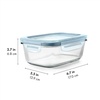 image:imageOXO Good Grips Smart Seal 35Cup Glass Food Storage Container  Arctic BlueArctic