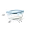image:imageOXO Good Grips Smart Seal 35Cup Glass Food Storage Container  Arctic BlueArctic