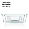 image:imageOXO Good Grips Smart Seal 35Cup Glass Food Storage Container  Arctic BlueClear