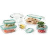image:imageOXO Good Grips Smart Seal 35Cup Glass Food Storage Container  Arctic BlueClear
