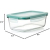 image:imageOXO Good Grips Smart Seal 35Cup Glass Food Storage Container  Arctic BlueTeal