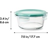 image:imageOXO Good Grips Smart Seal 7Cup Glass Food Storage Container  Arctic BlueRound