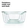 image:imageOXO Good Grips Smart Seal 7Cup Glass Food Storage Container  Arctic BlueRound