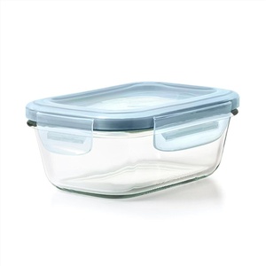 image:imageOXO Good Grips Smart Seal 35Cup Glass Food Storage Container  Arctic BlueArctic