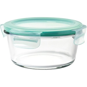 image:imageOXO Good Grips Smart Seal 7Cup Glass Food Storage Container  Arctic BlueRound